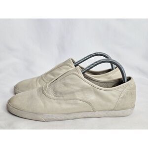 Frye Mindy Off White Leather Walking Casual Slip On Shoes Womens Size 10M